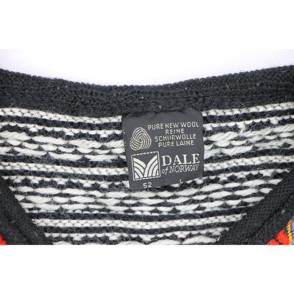 Vintage Dale of Norway Wool Cardigan L Traditional Knitwear - Picture 3 of 6